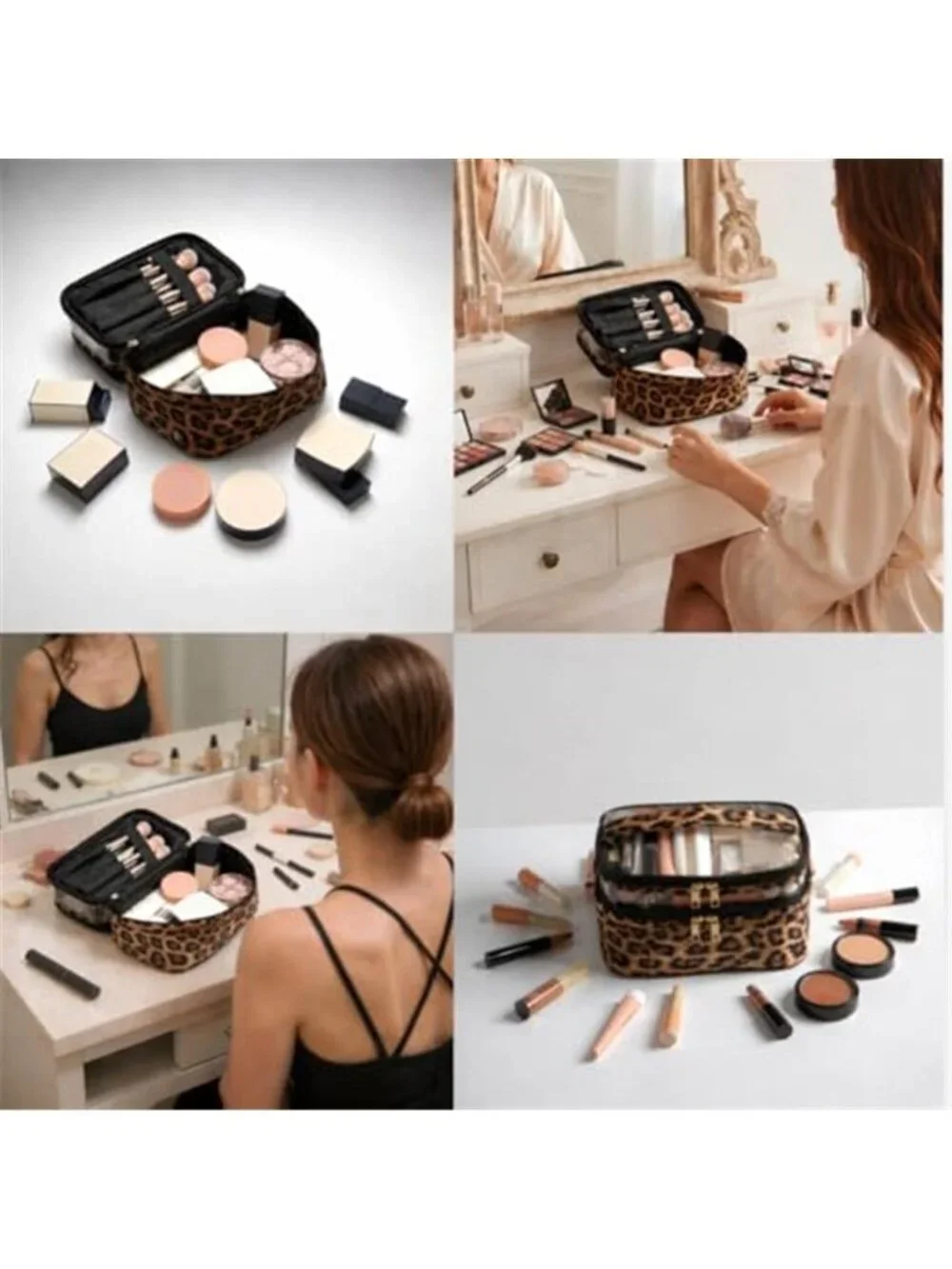 Double-layer Cosmetic Bag Makeup Bag Travel Makeup Bag Makeup Bags for Women